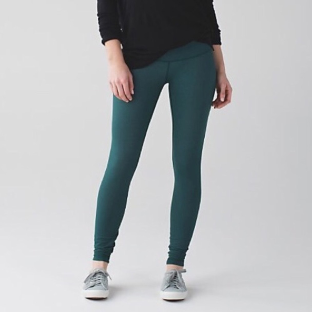 Lululemon Wonder Under leggings teal size 2